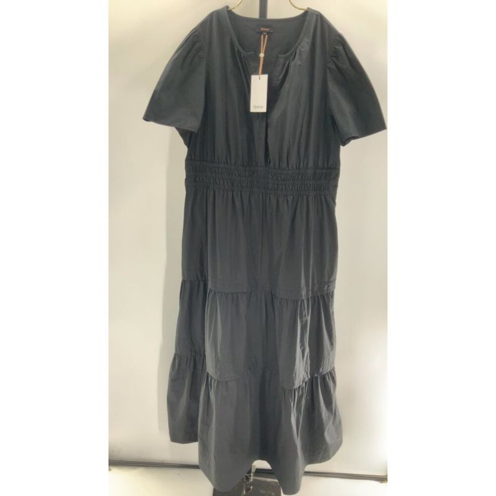 Quince Black Tiered Dress